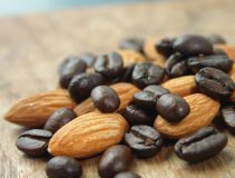 Coffee beans and almonds Coffee beans and almonds