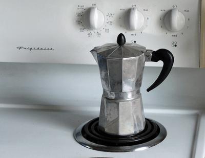 Aluminum Moka coffee maker.