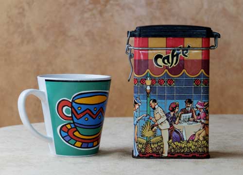 Coffee tin.