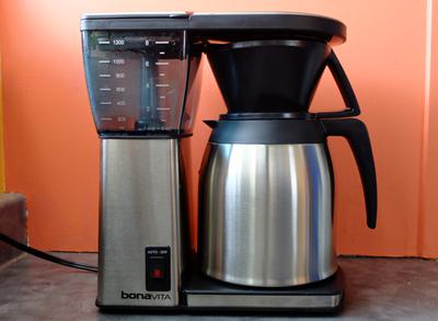 Bonavita BV1800 drip brewer with thermal carafe.