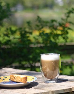 Cappuccino in the garden. Bliss!