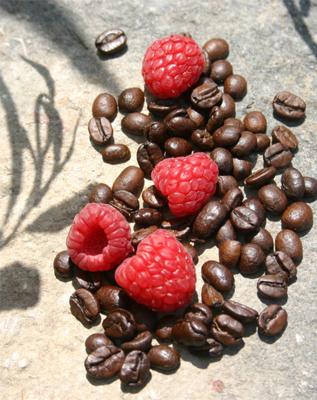 Raspberry flavored coffee