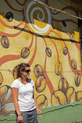 Coffee mural in El Salvador
