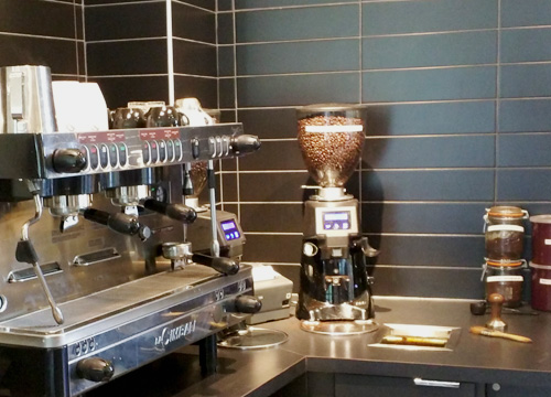 Coffee shop coffee grinder.