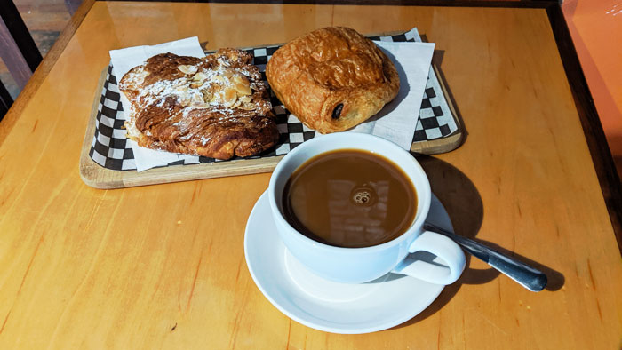 Croissant and coffee