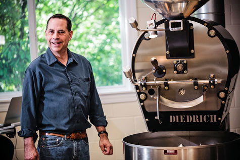 Ed Freedman with his roaster.