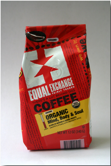 Equal Exchange organic coffee.