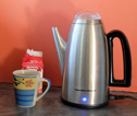 Making coffee with a stove top percolator