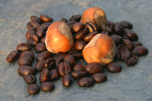 Hazelnuts and coffee