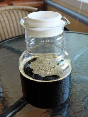 Low acid cold-brew coffee concentrate.
