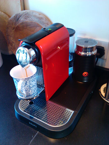 nespresso espresso machine with milk frother