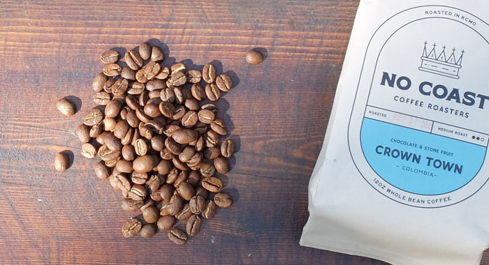 Medium roast Colombian coffee beans