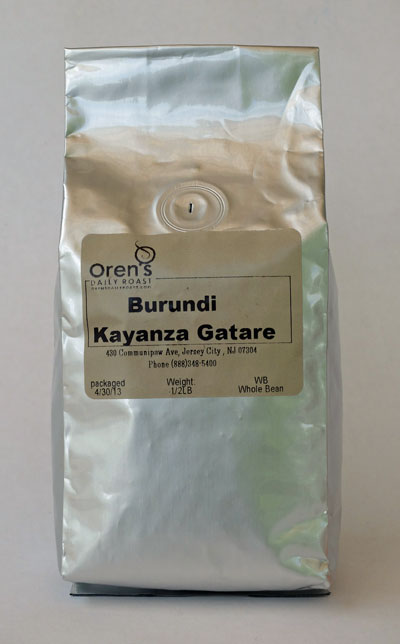 Burundi Kayanza Gatare coffee from Oren’s Daily Roast