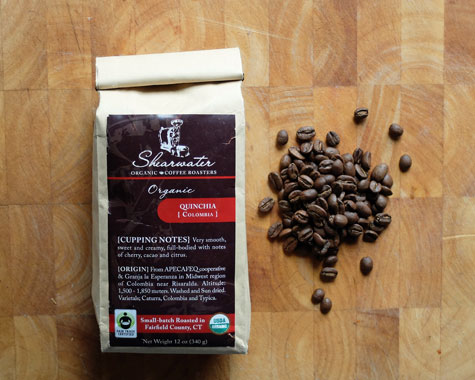 Shearwater Colombia Quinchia organic coffee.