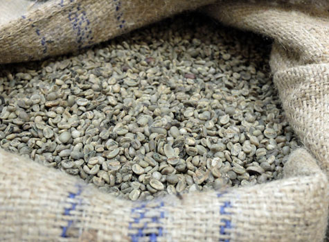 Sumatra coffee beans.