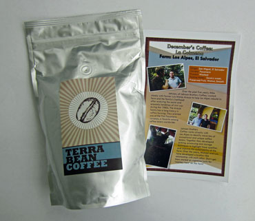 terra bean coffee from El Salvador