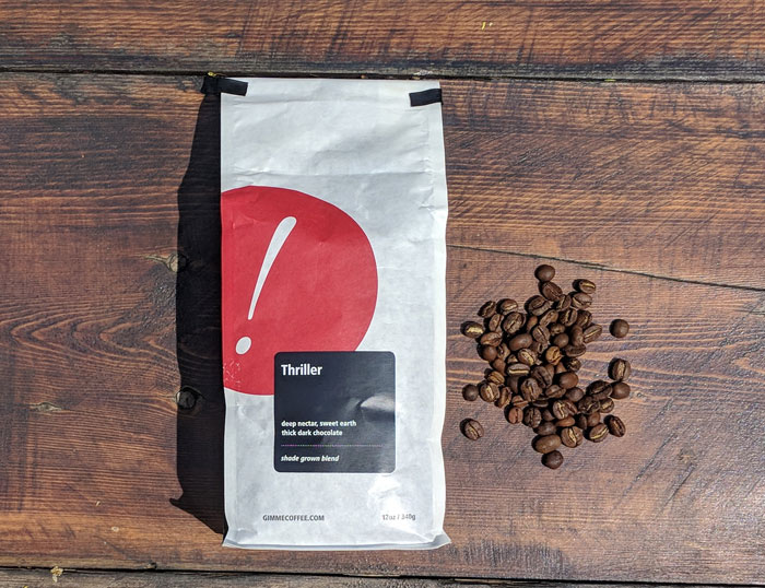 The Thriller blend from Gimme Coffee