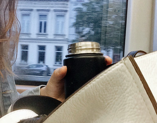 Coffee travel mug.