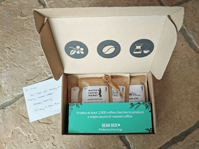 Bean Box coffee subscription delivery