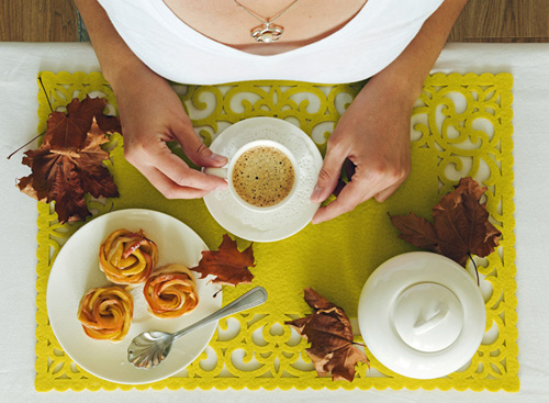 Coffee as part of a healthy breakfast.