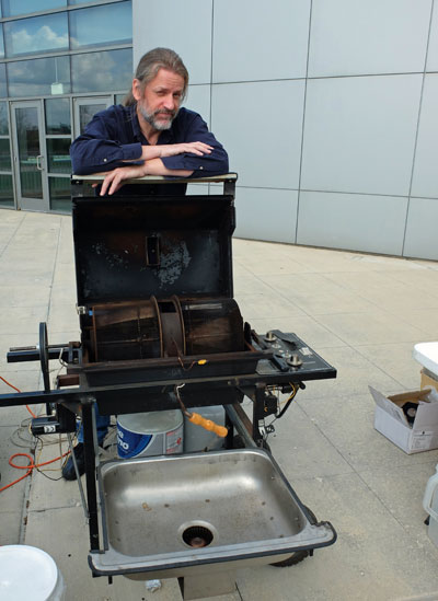 Home made coffee roaster.