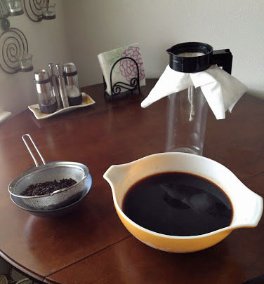 Strain your cold-brew coffee a second time.