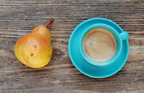 Espresso and pear