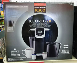 Keurig 2.0 brewer in box.