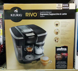 Keurig RIVO brewer in box.