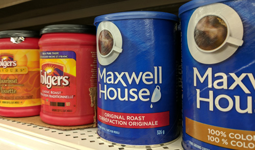 Maxwell House and Folgers coffees