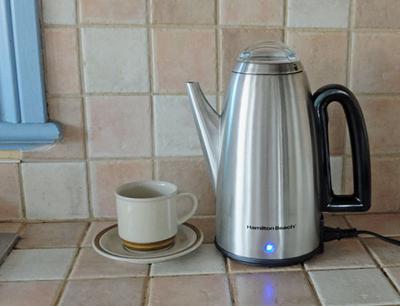 Electric coffee percolators - a  favorite in many kitchens.