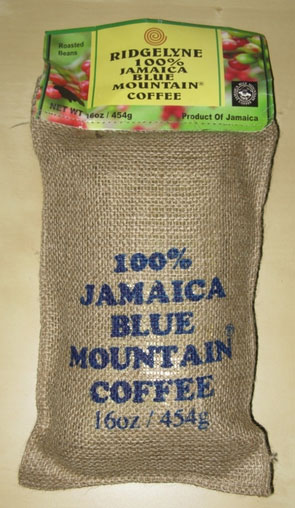 bag of jamaican blue mountain coffee