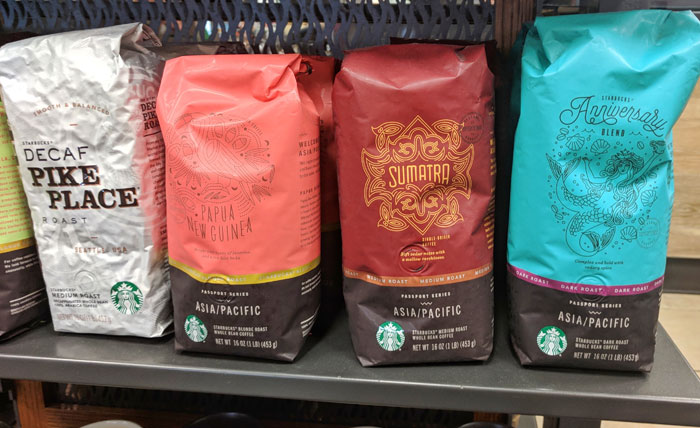 Starbucks coffee bags