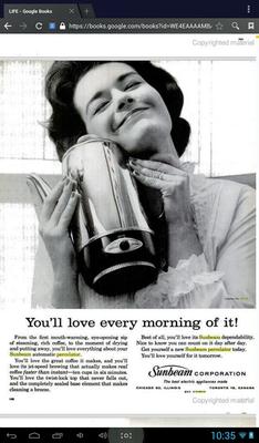 1962 ad for the exact same model of Sunbeam percolator.