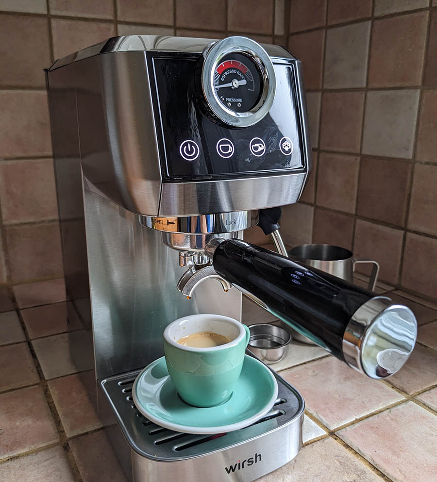The Wirsh Home Barista Plus espresso machine